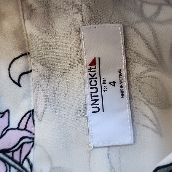 Floral  Dress in White and Purple - Picture 11 of 16